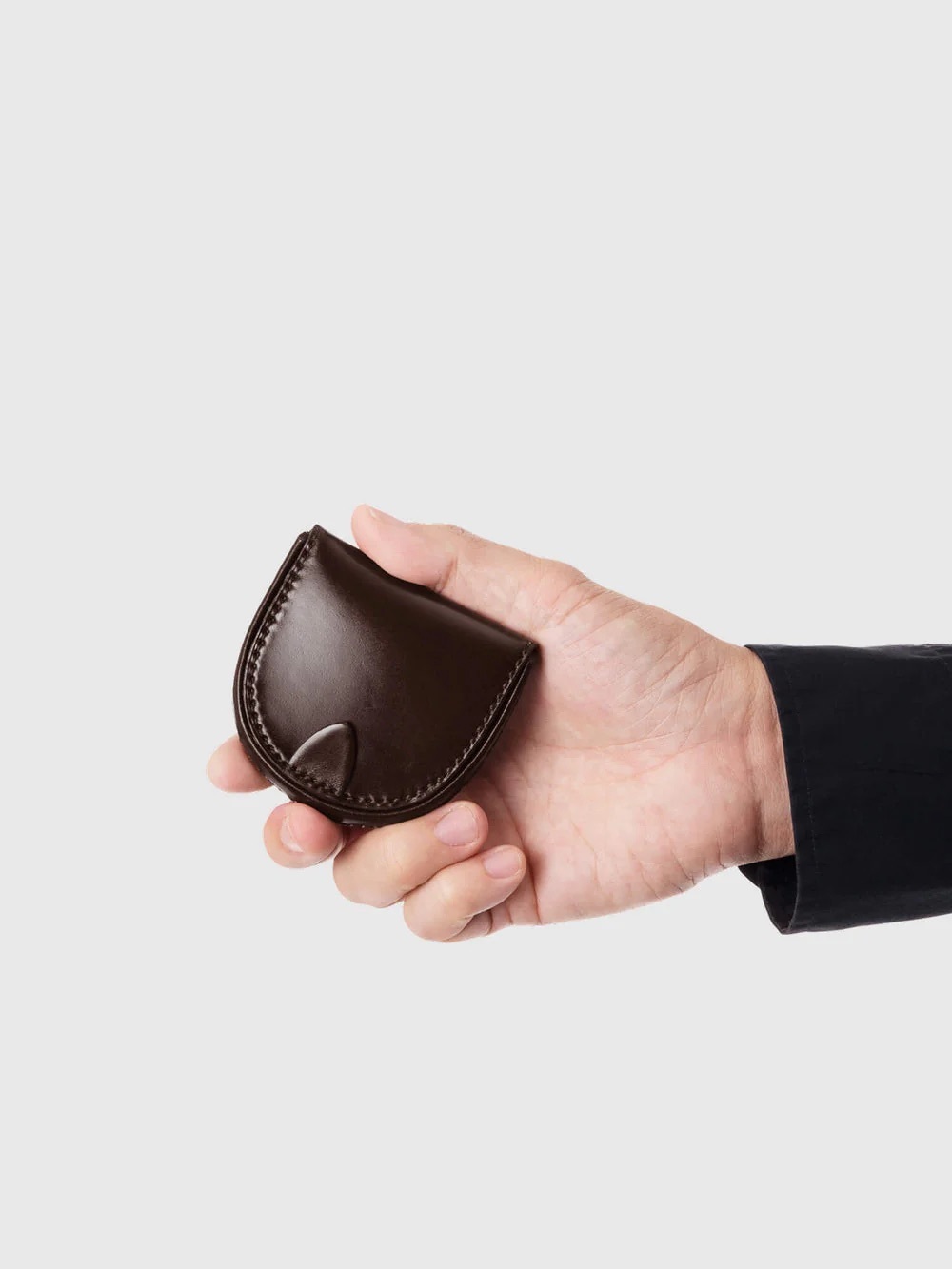 100% Genuine Leather Black Horseshoe Wallet